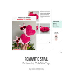 Romantic Snail amigurumi pattern by CuteVilleToys