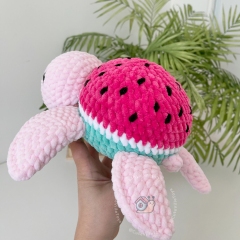 Watermelon Turtle amigurumi by CuteVilleToys