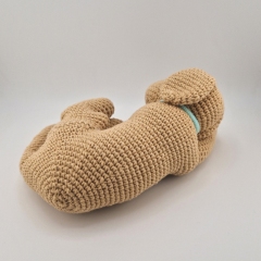 Sleeping Labrador no-sew pattern amigurumi by StuffTheBody