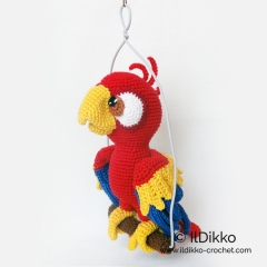 Chili the parrot amigurumi pattern by IlDikko