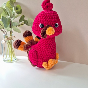 Waffles the Thanksgiving Turkey amigurumi pattern by Sweet Fluffy Stitches