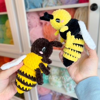 Amanda the Bee & Willow the Wasp amigurumi pattern by All From Jade