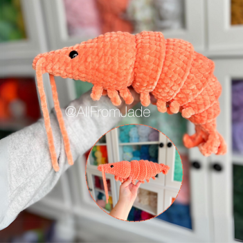 Caroline the Shrimp amigurumi pattern by All From Jade