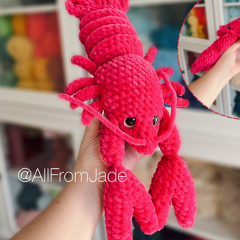 Larry the Lobster amigurumi pattern by All From Jade