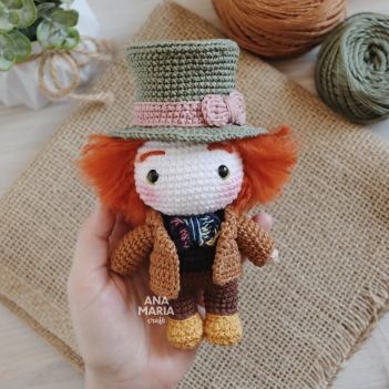 Mad Hatter amigurumi pattern by Ana Maria Craft