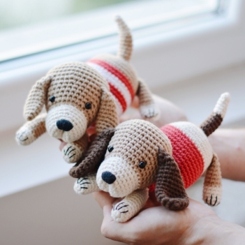 Retriever Beagle Puppies Amigurumi amigurumi pattern by FireflyCrochet