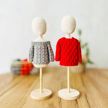 Winter sweaters amigurumi pattern by Fluffy Tummy