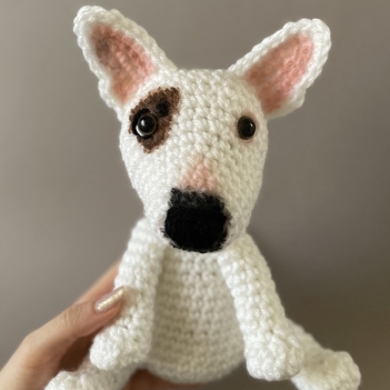 Bull Terrier amigurumi pattern by CrochetThingsByB