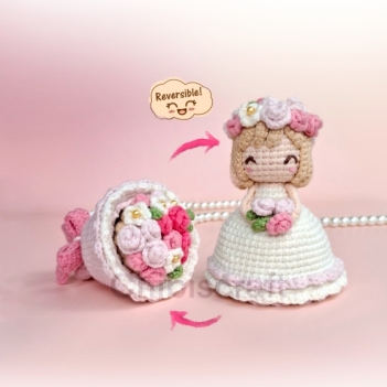 Reversible Bouquet and Bride (mini) amigurumi pattern by Chibiscraft