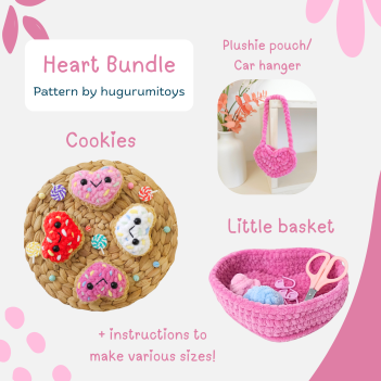 Heart Bundle - Valentine's Day amigurumi pattern by Hugurumitoys