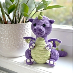 Elio the Dragon  amigurumi pattern by DIY Fluffies