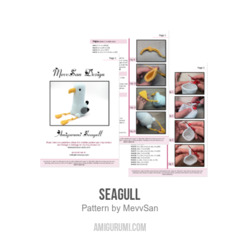 Seagull amigurumi pattern by MevvSan