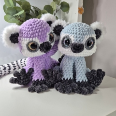 Zaffy the Lemur amigurumi pattern by Sweet Fluffy Stitches