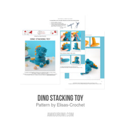 Dino Stacking Toy amigurumi pattern by Elisas Crochet