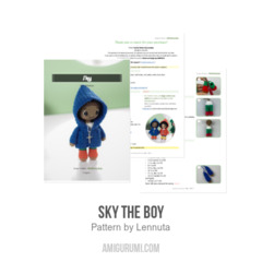 Sky the boy amigurumi pattern by Lennutas