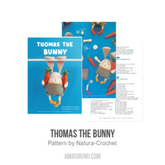 Thomas the Bunny amigurumi pattern by Natura Crochet