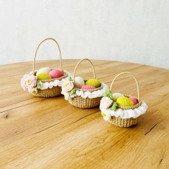 Easter Baskets 3 sizes amigurumi pattern by Fluffy Tummy