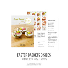 Easter Baskets 3 sizes amigurumi pattern by Fluffy Tummy