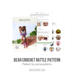 Bear crochet rattle pattern amigurumi pattern by yarnacadabra