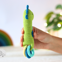 Dino rattle crochet pattern amigurumi pattern by yarnacadabra