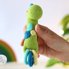 Dino rattle crochet pattern amigurumi pattern by yarnacadabra