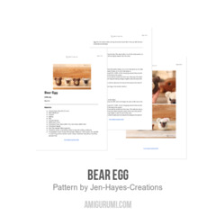 Bear Egg amigurumi pattern by Jen Hayes Creations