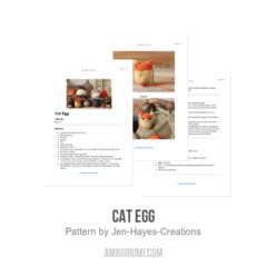 Cat Egg amigurumi pattern by Jen Hayes Creations