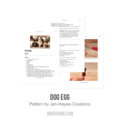 Dog Egg amigurumi pattern by Jen Hayes Creations