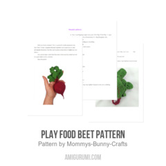 Play Food Beet Pattern amigurumi pattern by Mommys Bunny Crafts