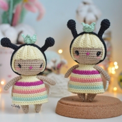 Honey the bee queen amigurumi pattern by O Recuncho de Jei