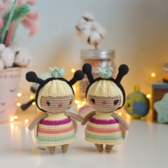 Honey the bee queen amigurumi pattern by O Recuncho de Jei