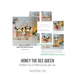 Honey the bee queen amigurumi pattern by O Recuncho de Jei