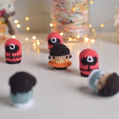 Mini characters from Squid Game amigurumi pattern by O Recuncho de Jei