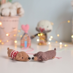 Mini dachshund amigurumi amigurumi by O Recuncho de Jei