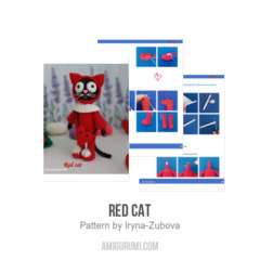 Red cat amigurumi pattern by Iryna Zubova