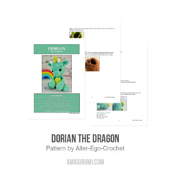 Dorian the Dragon amigurumi pattern by Alter Ego Crochet