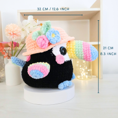 Rainbow Toucan amigurumi pattern by Hugurumitoys