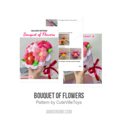 Bouquet of Flowers amigurumi pattern by CuteVilleToys