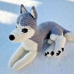 Husky Puppy no-sew pattern amigurumi pattern by StuffTheBody