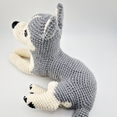 Husky Puppy no-sew pattern amigurumi pattern by StuffTheBody