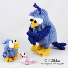 Burton and Bertie the Birds amigurumi by IlDikko