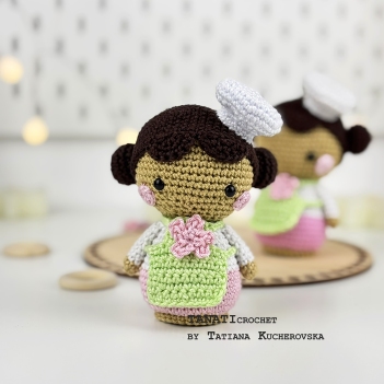 Misty doll Chef amigurumi pattern by TANATIcrochet