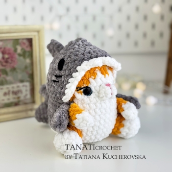 Cat the Shark costume amigurumi pattern by TANATIcrochet