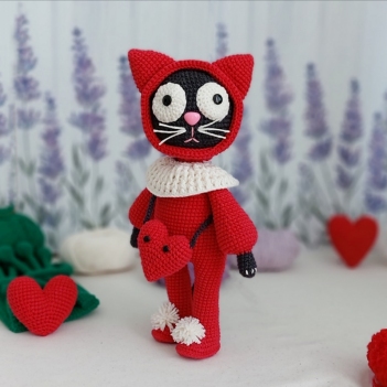 Red cat amigurumi pattern by Iryna Zubova