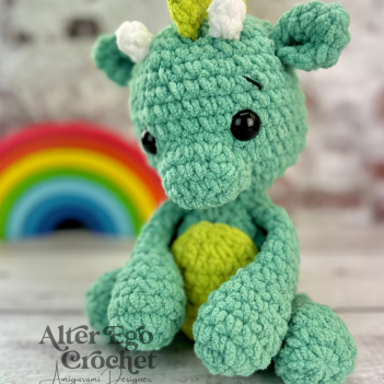 Dorian the Dragon amigurumi pattern by Alter Ego Crochet