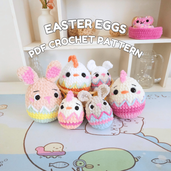 4 in 1 - Easter Eggs amigurumi pattern by Hugurumitoys