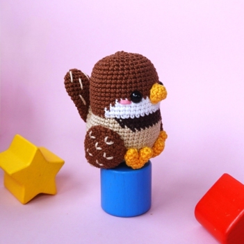 Pip the Sparrow amigurumi pattern by Amigurumi with Eli