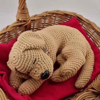 Sleeping Labrador no-sew pattern amigurumi pattern by StuffTheBody