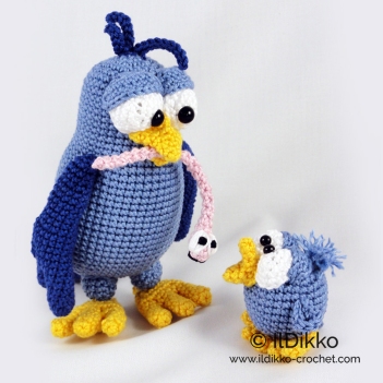 Burton and Bertie the Birds amigurumi pattern by IlDikko