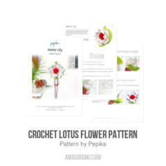 Crochet Lotus Flower Pattern amigurumi pattern by Pepika